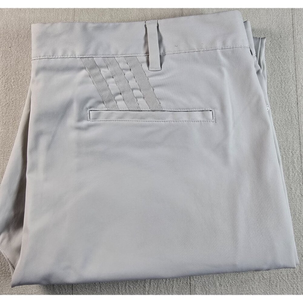 Adidas Performance Golf Pants Men's 38x30 Beige Flat Front Chino AE7006 Khaki - Picture 14 of 14